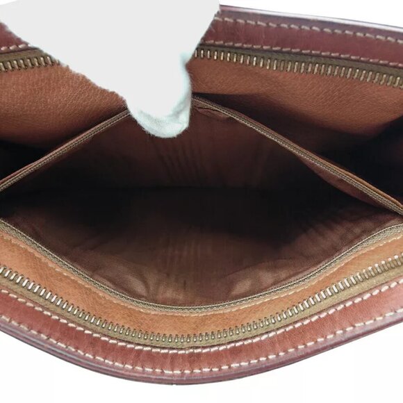 CELINE Clutch Bag Macadam Beige PVC ?~ Leather Authentic - Picture 10 of 10